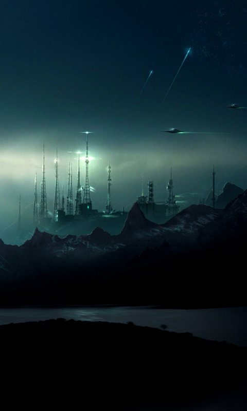 Долина в стиле SciFi обои