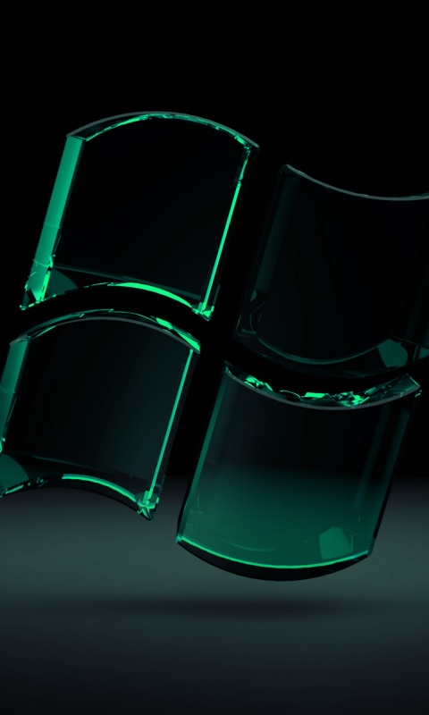 Логотип Windows из стекла обои