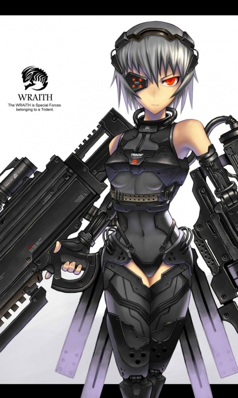 Девушка с оружием обои