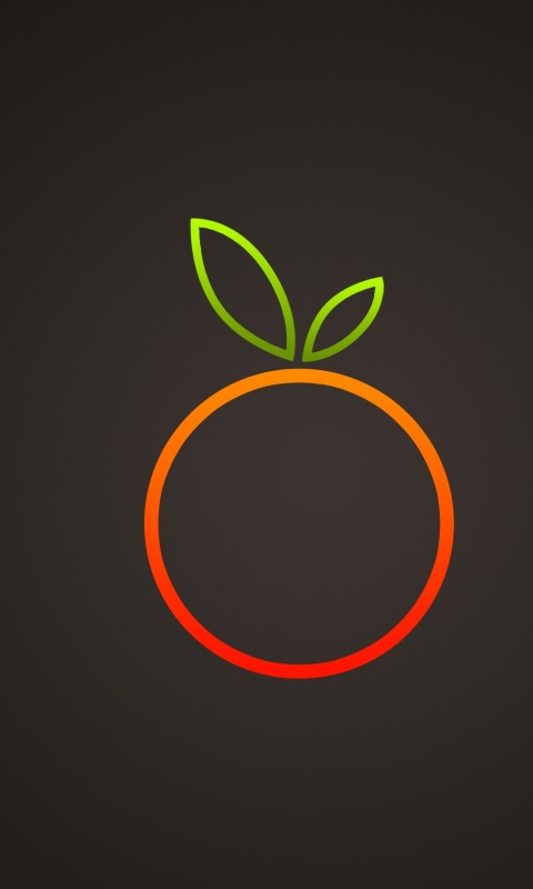 Стилизованная апельсинка обои