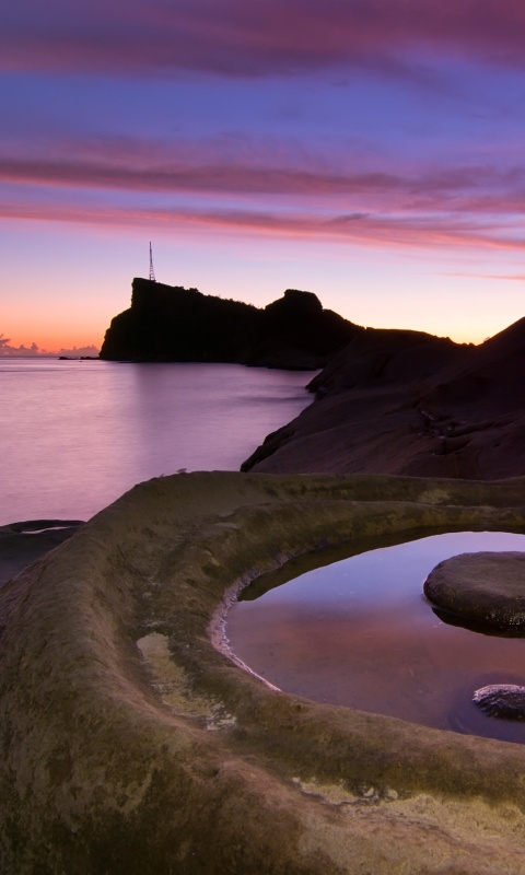 Закат на побережье обои