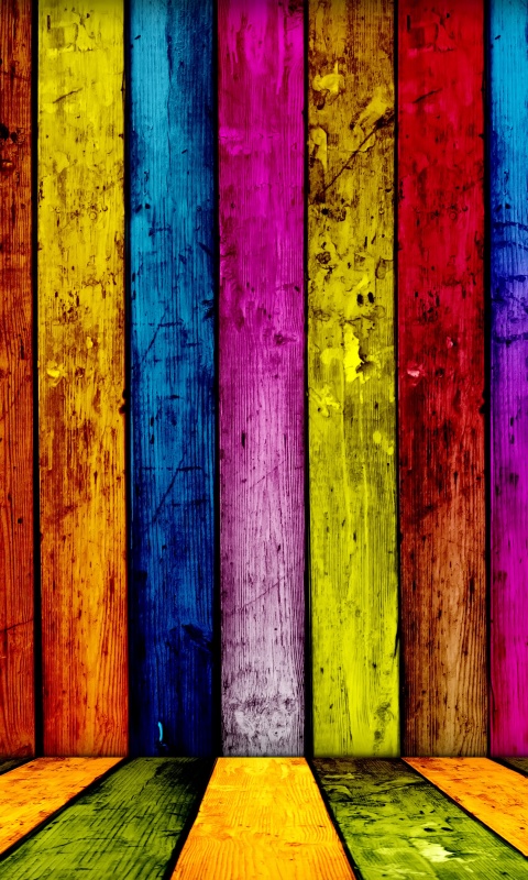 Разноцветные доски обои