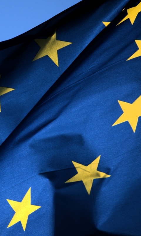 Синий флаг Евросоюза (европейского союза) обои