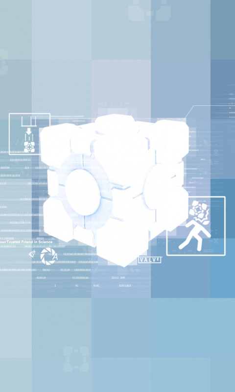 Высокотехнологичный куб из Портал обои