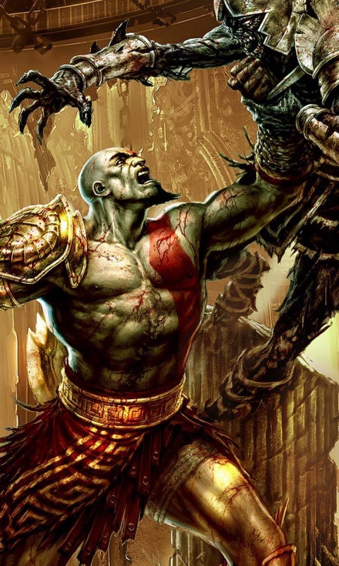 Кратос с мечем обои