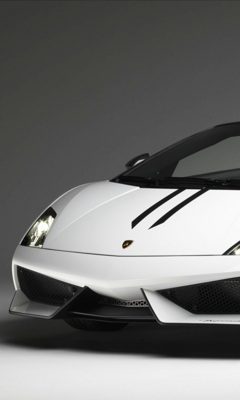 Белый Ламборджини Галлардо обои