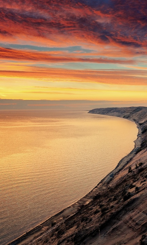 Море на закате обои