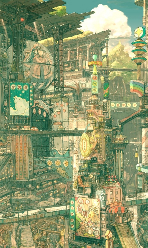 Город будущего обои