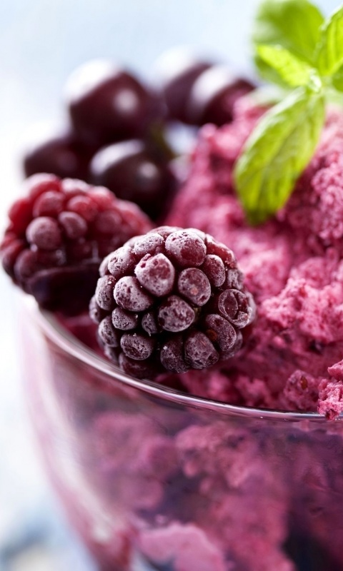 Ягодное мороженное обои