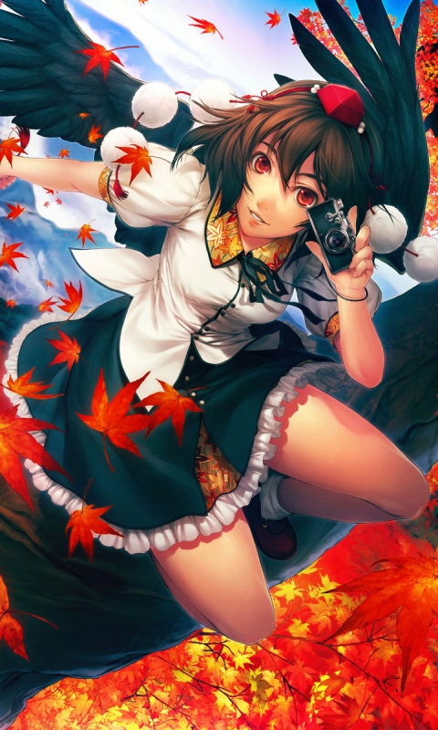 Девушка с фотоаппаратом обои