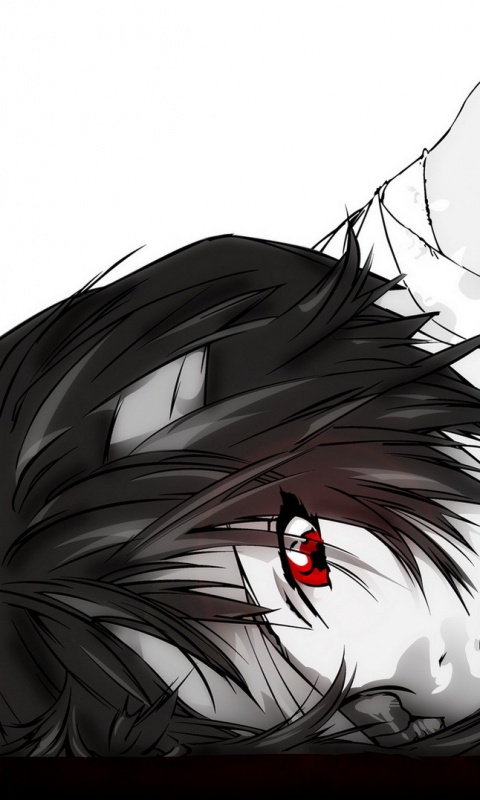 Девушка с красными глазами обои