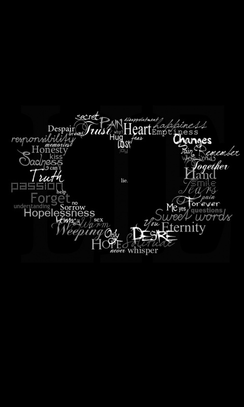 Слова о любви обои