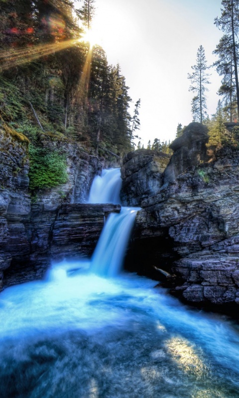 Горные водопады обои