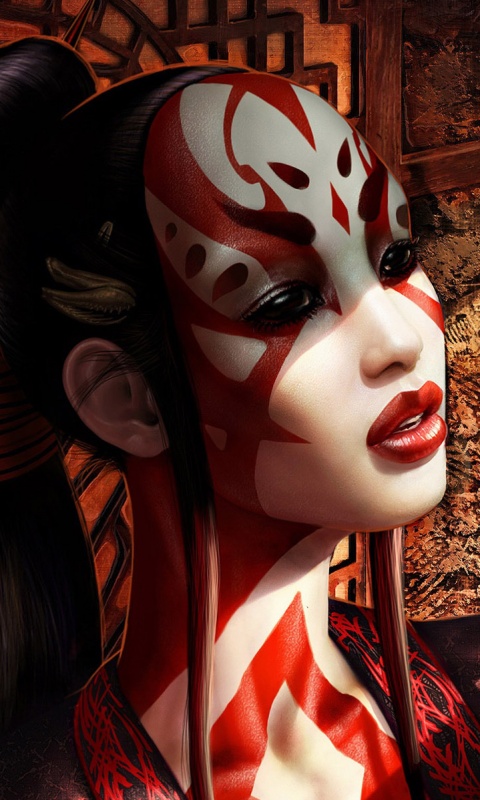 Девушка и богомол обои