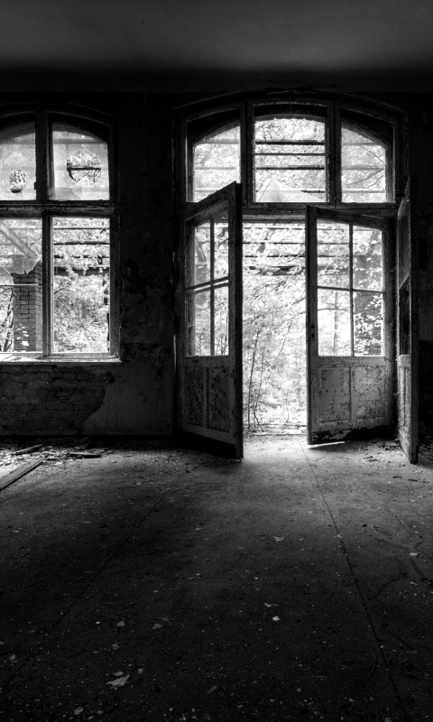 Комната в заброшенном здании обои
