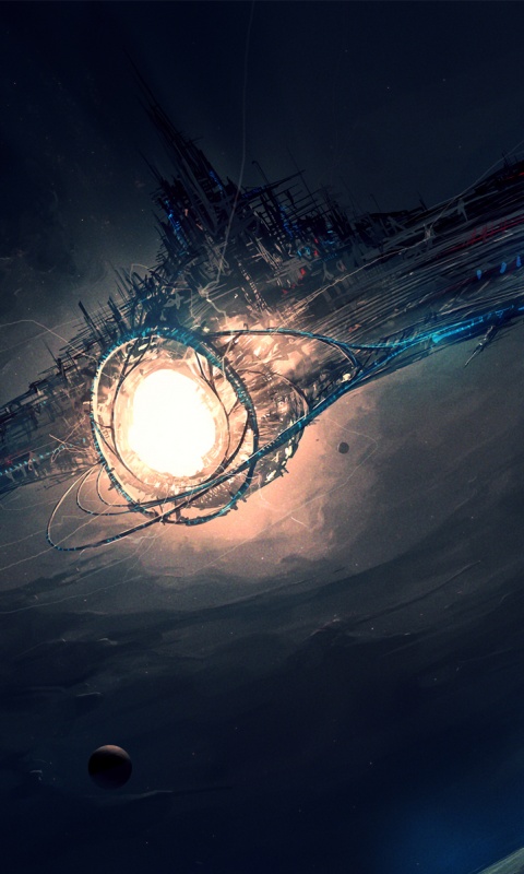 Зловещая космическая станция обои