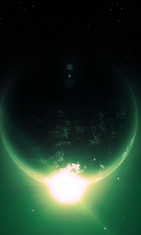 Восход виден из космоса обои