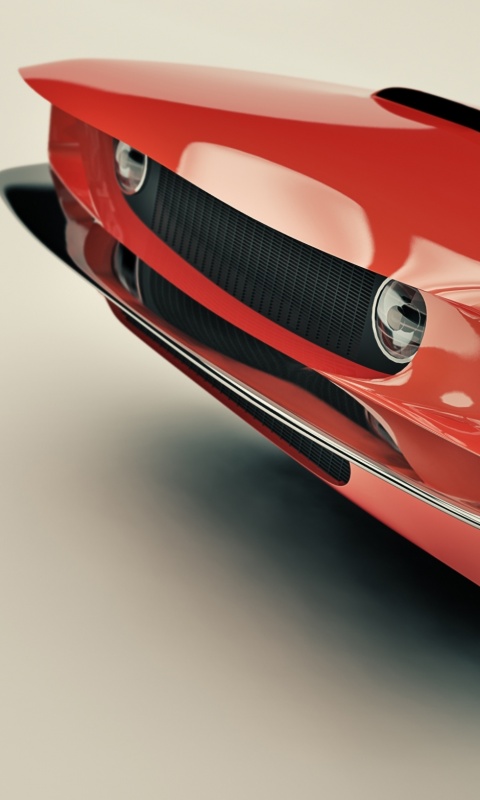 Красный ретро автомобиль обои