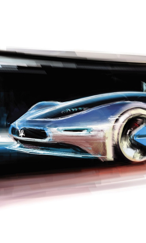 Эскиз Мазерати Birdcage обои