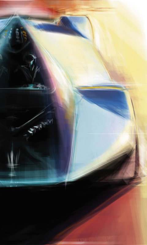 Зарисовка Maserati Birdcage обои