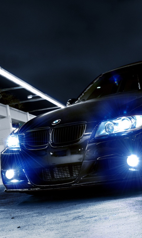 Чёрный БМВ обои