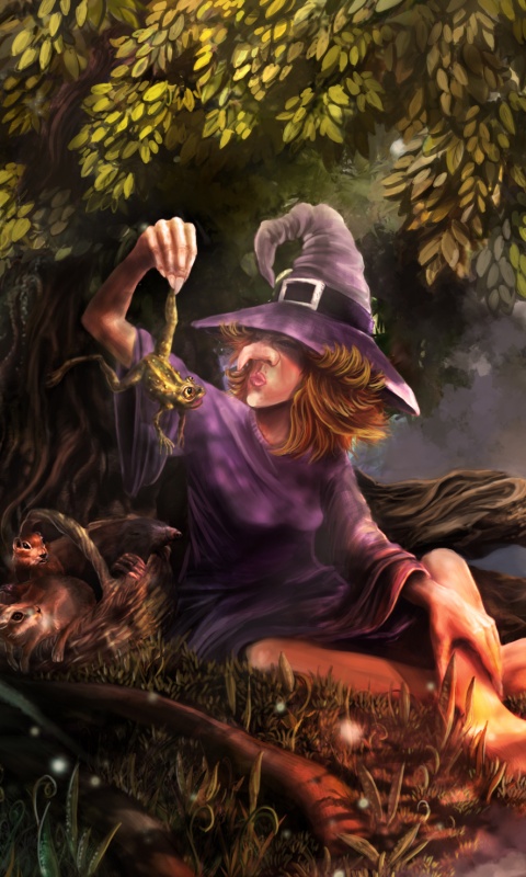 Ведьма варит зелье обои