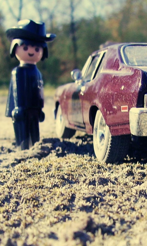 Машинка для человечка Lego обои