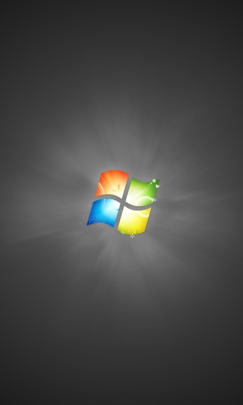 Черные обои Windows Seven обои