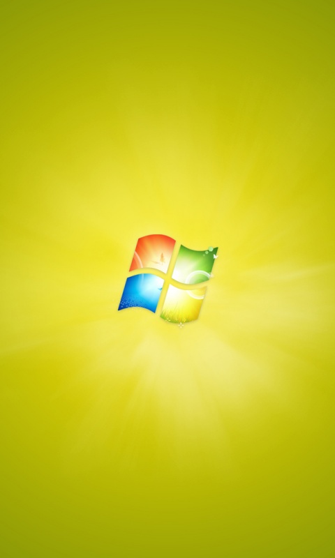 Сочный зеленый логотип Windows 7 обои