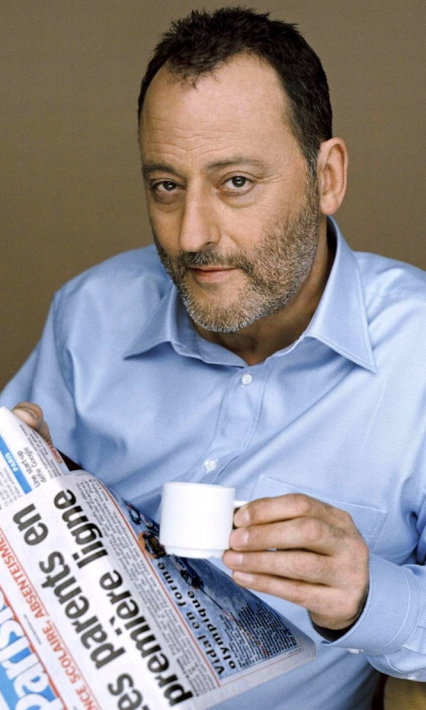 Жан рено пьет кофе обои