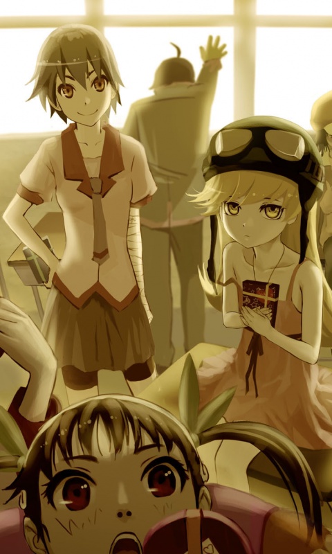 Девушки из Bakemonogatari обои