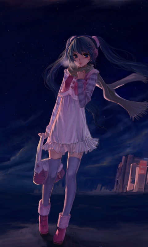 Девочка уходит из города обои