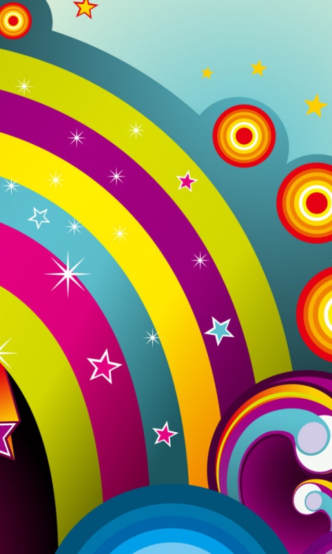 Векторные радуги обои
