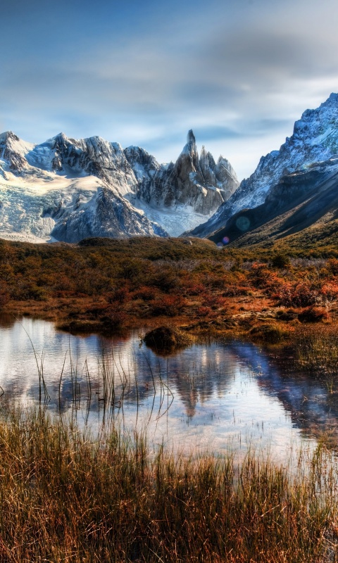 Болота на фоне гор обои