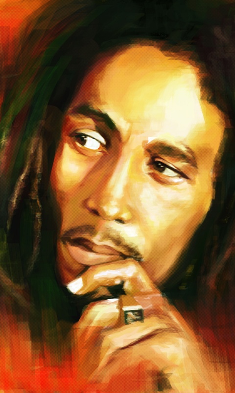 Портет Боба Марли обои