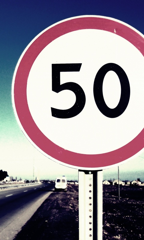 Ограничение скорости 50 км/ч обои