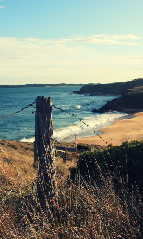 Пляж на озере обои