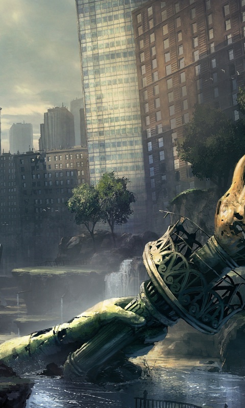 Руины статуи свободы обои