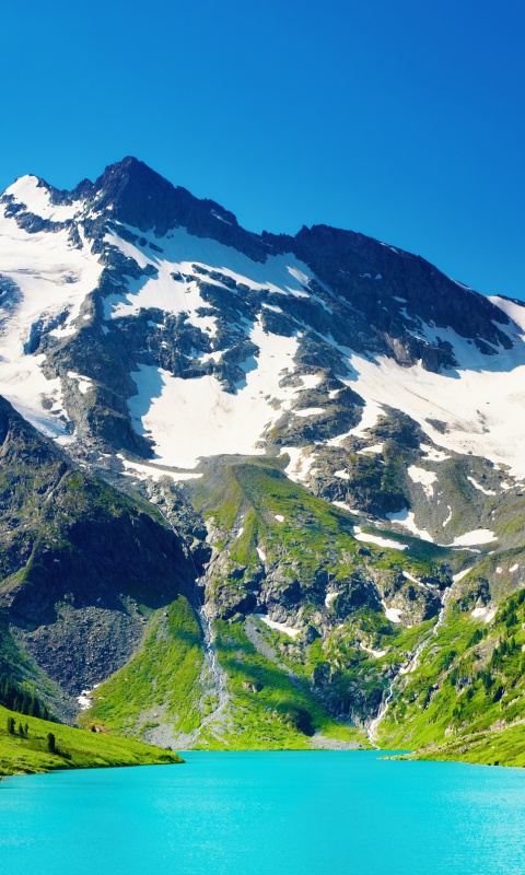 Горное озеро обои