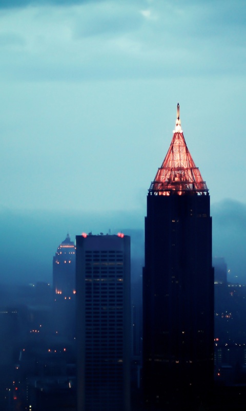 Небоскребы в тумане обои