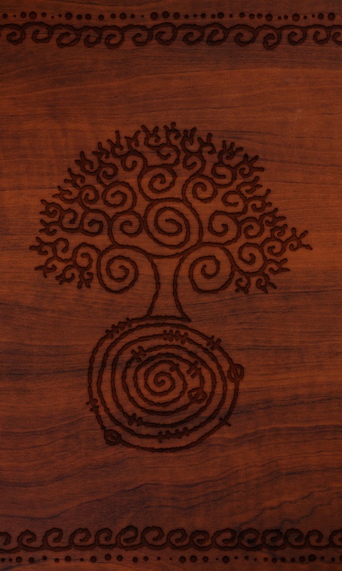 Выжженный рисунок дерева обои