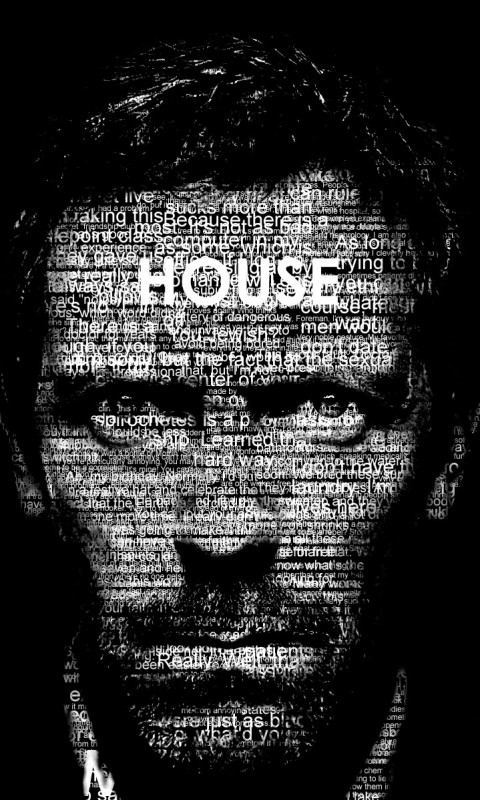 Хаус типографика обои