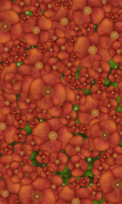 Рисунко с красными цветами обои