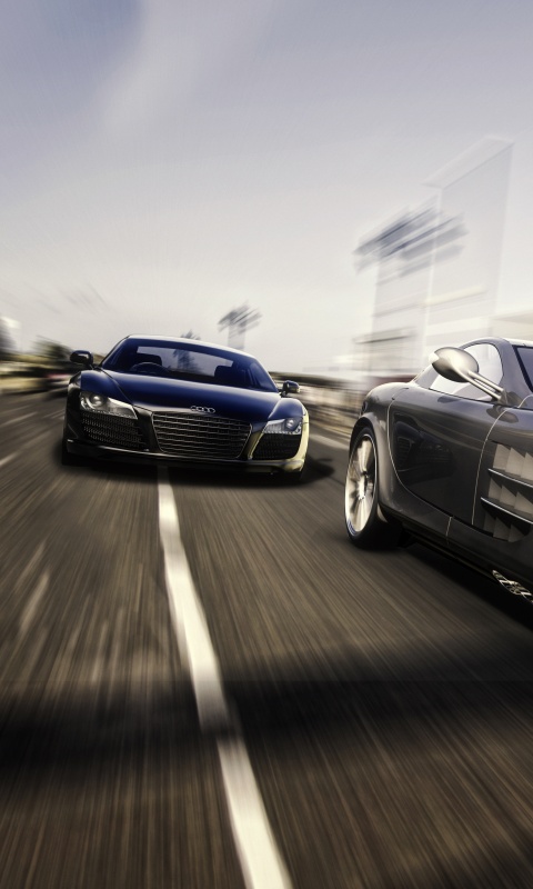 Гонка Ауди и Мерседеса обои