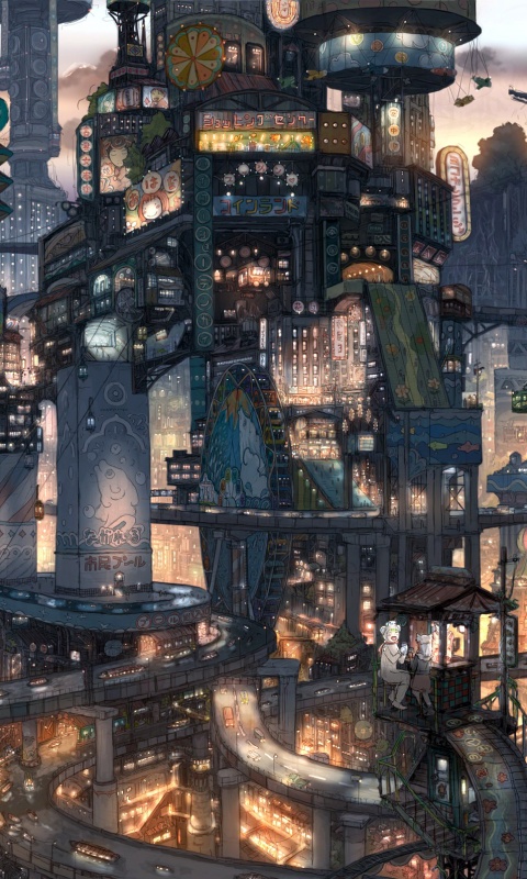 Город будущего обои