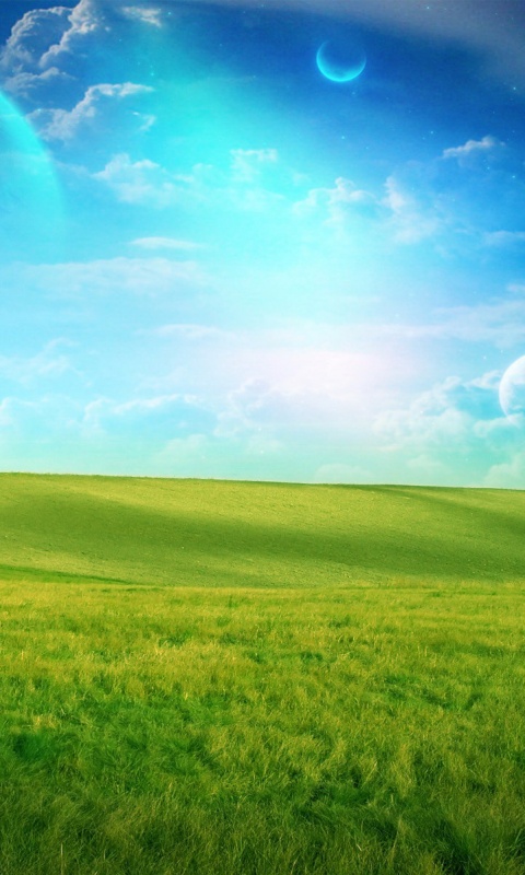 Луг на другой планете обои