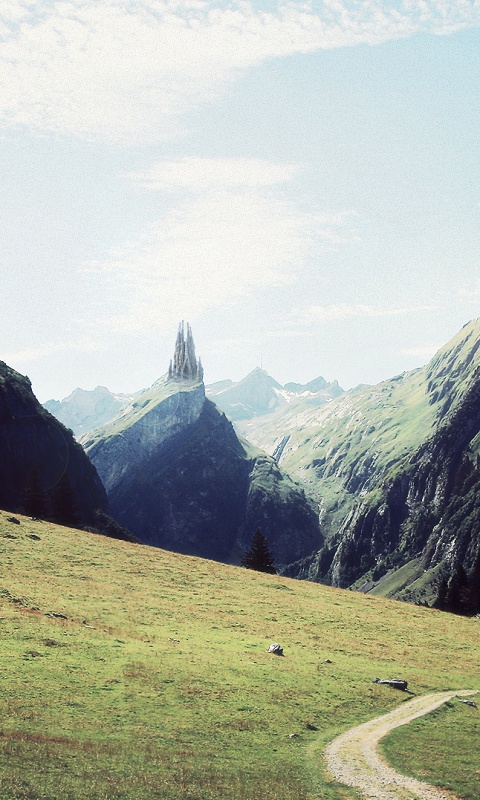 Храм в горах обои