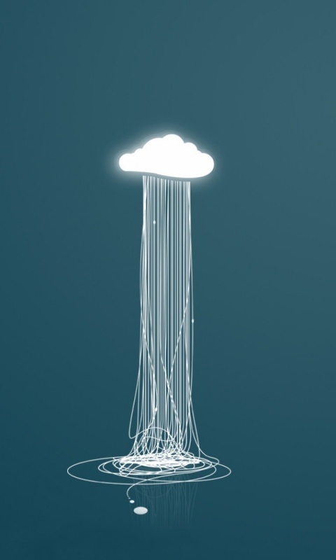 Тучка изливается нитями обои