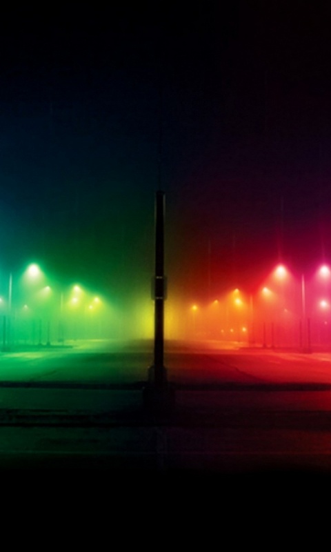 Радужные огни обои