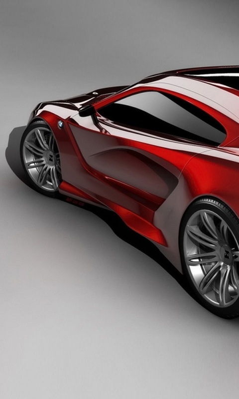 Красный концепт BMW обои